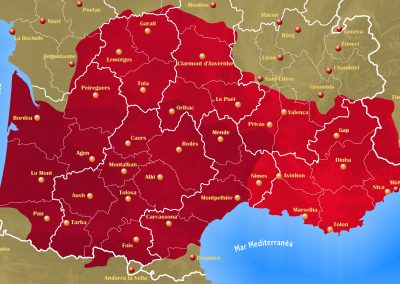 Carte de l’Occitanie